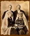 Doppelhochzeit 1925, Brueder Johann und Nikolaus Lofi mit den Schwestern Anna und Katharina Merten